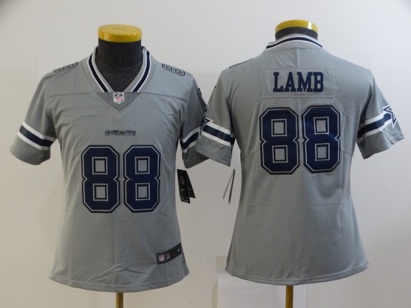 2022 Youth Dallas Cowboys #88 CeeDee Lamb Nike Gray Inverted Legend NFL Jersey